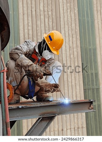 A Picture Of Chimney Pipe Floor Welding Process