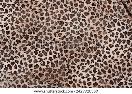 Strong wild leopard or cheetah print fabric, predatory animal print fabric, close up