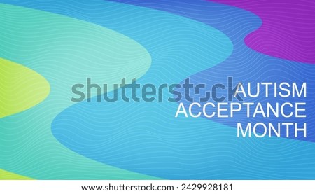 Autism Awareness Month or Autism Acceptance Month greeting banner. World Autism Awareness Day. Royalty-Free Stock Photo #2429928181