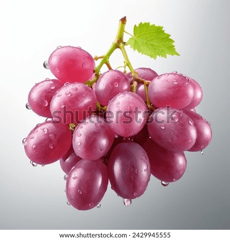 Photography Ripe Green Grape on a white background