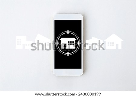 Smartphone and various house pictograms