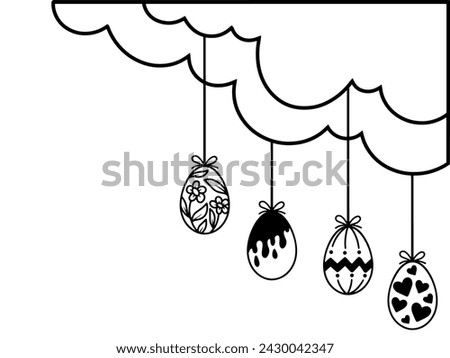 Hand Drawn Easter Eggs Illustration