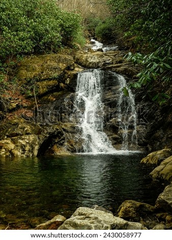Beautiful picture of a swimming hole in the North Carolina mountains at the end of a trail called "Where the Fairies Roam". 