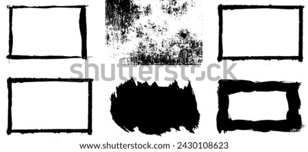 Set of Black and white grunge. Distress overlay texture. Surface dust and rough dirty wall background concept. Distress illustration simply place over object to create grunge effect. Vector EPS10.
