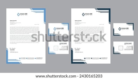 Corporate and modern Business Latter Head Template, Business latter head Pad Design. Creative and Clean Business Card Template, creative letterhead design set a4 size corporate company Latter Head