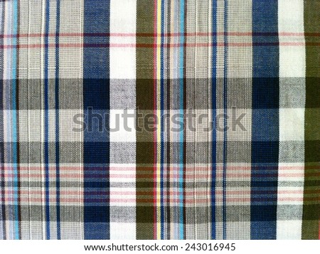   Colorful fabric plaid  loincloth abstract pattern and background
