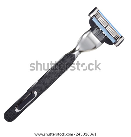 Shaving razor isolated on a white background. With clipping path Royalty-Free Stock Photo #243018361