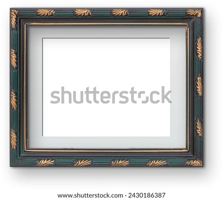 Colored blank vintage photo frame isolated fit for love concept.