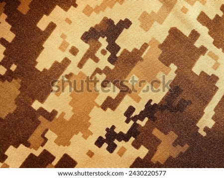 Army camouflage for Ukrainian soldiers, fabric design, background space