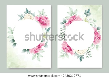 beautiful floral rose wedding card design
