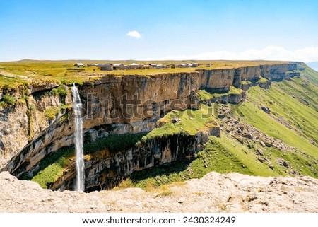 Tobot waterfall, Khunzakh waterfalls, natural monument Dagestan Russia Royalty-Free Stock Photo #2430324249