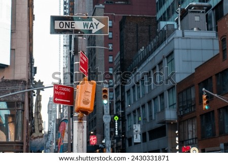 One way Sign in new york city