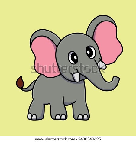 Cartoon animals of Africa and jungle. Elephant