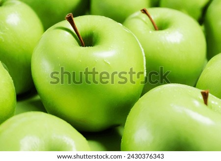 Bunches of apple , green apple background picture