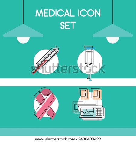 Set of medical icons Vector illustration