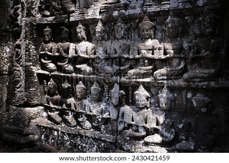 A sculpture in the Angkor Wat temple