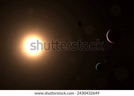 Solar system planets: Earth, Mars, Venus, Mercury, and Moon. Terrestrial planets. Beautiful sci-fi wallpaper. Elements of this image furnished by NASA. 