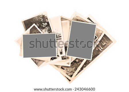 old pictures frame isolated on white background