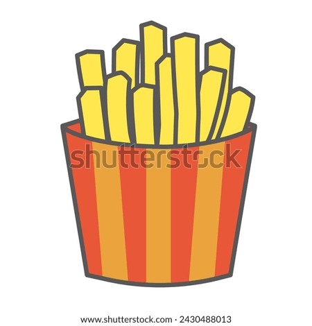 Clip art of fast food french fries