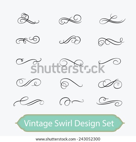 vintage swirl set
