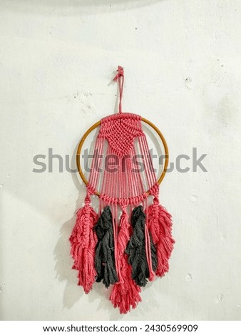 wall hangings made of rope and rattan