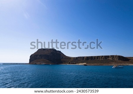 Gramvousa island in the sea, seascape