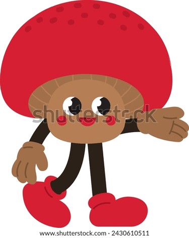 Vintage Mushroom Illustration,
Retro Mushroom Character,
Mushroom Graphic Design