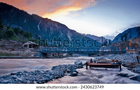 food with the river and also with sunset in Green Nature