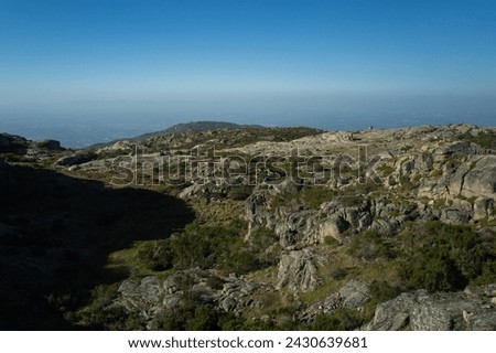 Muntains and lake view in Portugal Royalty-Free Stock Photo #2430639681