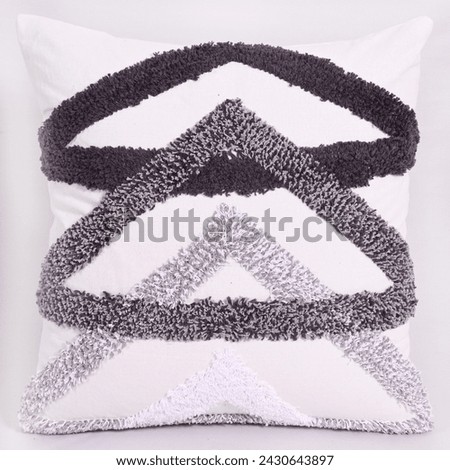 Hand Tufted Woven Cushion and pillow cover with high resolution
