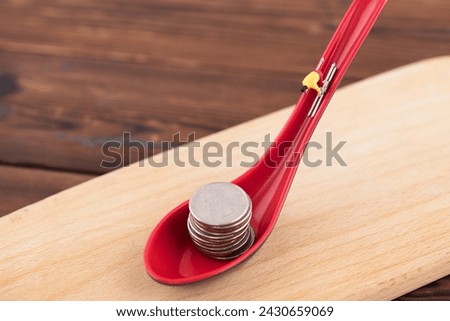 Miniature creative ski quick spoons and coins