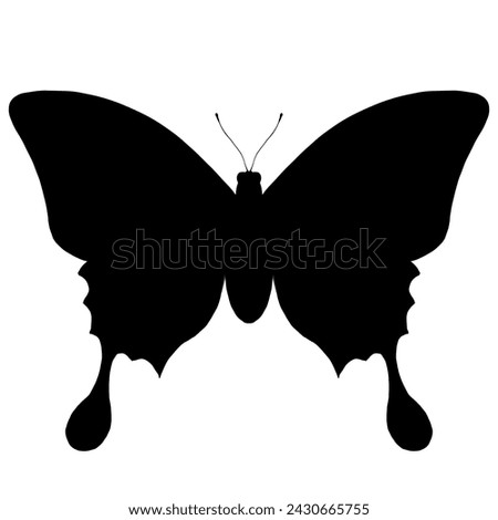 Butterfly silhouette icons set. butterfly Illustrations. 