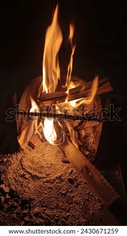 Wood fire 
home flames
beautiful picture