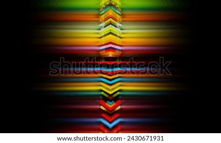 light through Stack of different colours Cast Acrylic Sheet on black background