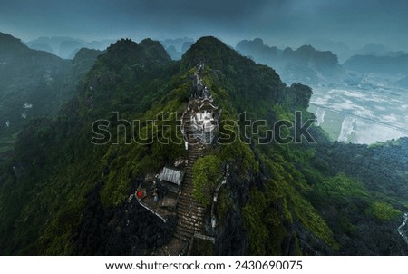 Panoramic view of Mua Cave in vietnam  Royalty-Free Stock Photo #2430690075