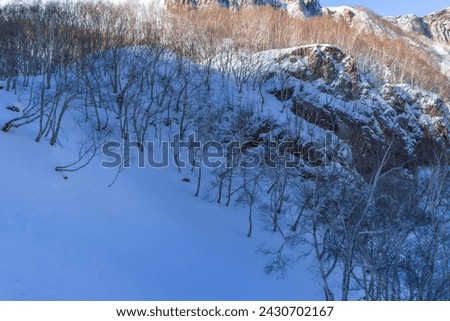 Winter natural scenery of Changbai Mountain in Jilin Province, China