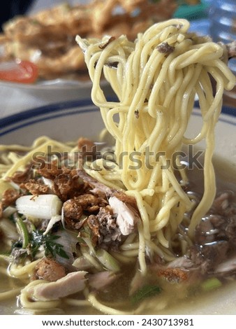 a picture of the traditional food cakalang noodles