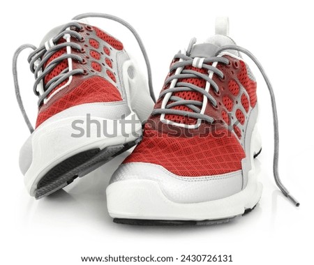 Sport shoes with abstract product background.