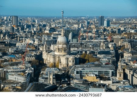 View of St. Paul's Cathedral in London. England - United Kingdom