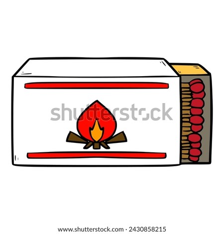 matches stick illustration hand drawn colored vector	