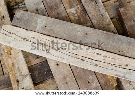 Shutter boards in construction site