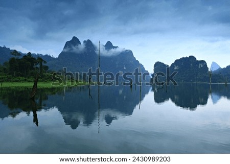Scenic of Khao Sok national park, popular mainland national park destination in South Thailand  Royalty-Free Stock Photo #2430989203