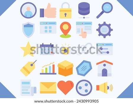 user interface flat icon design for your business