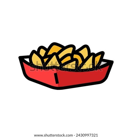 nachos fast food color icon vector. nachos fast food sign. isolated symbol illustration