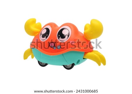 Toy crab on a white background, isolated image