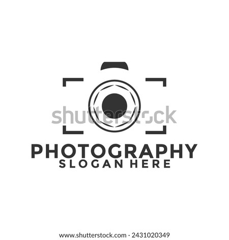 Camera logo icon vector, Simple Photography logo design template