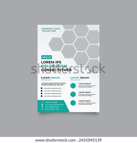 business brochure flyer design layout template in A4 size, vector eps10.