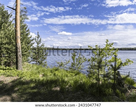 Beautiful landscape on the Vsevolozhsk Lakes, in the Leningrad region in North-West Russia