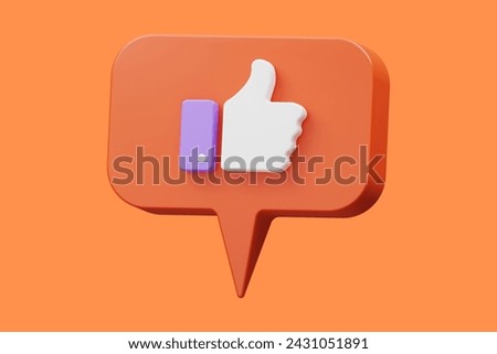 3d Social Media Like Icon. 3D Like symbol in different Styles. 