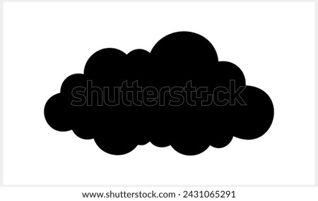 Cloud icon isolated. Weather symbol clipart. Stencil Vector stock illustration EPS 10